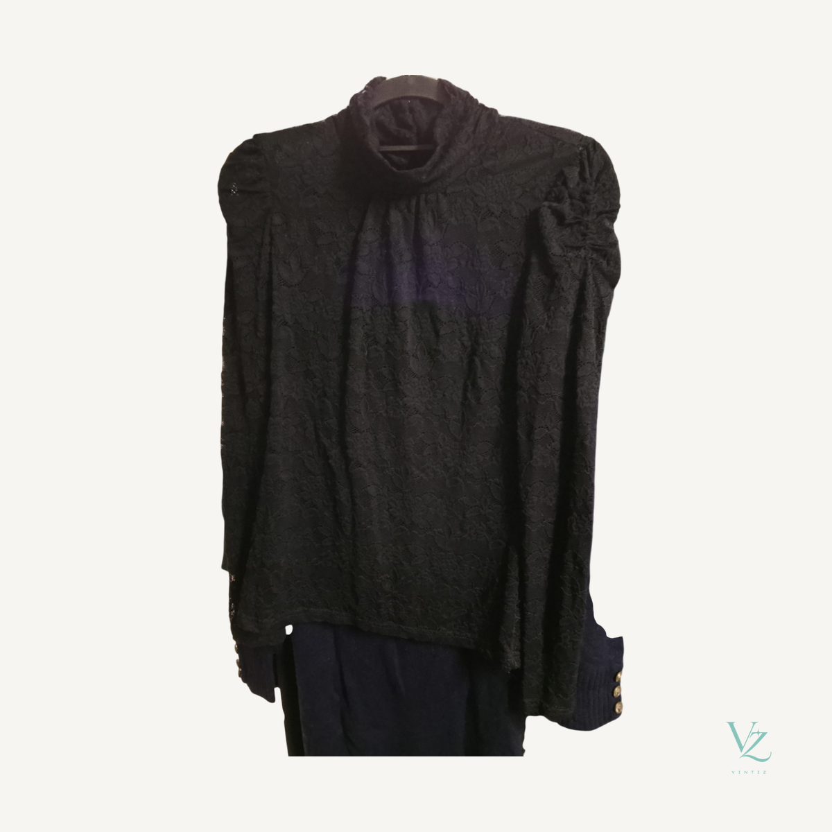 Sans marque — Top dentelle noir